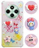For Poco C75 | Poco M7 Back Cover Case (3D Cute Cartoons | Hard Back Side Soft | Matte Premium Finish | HD Printing)