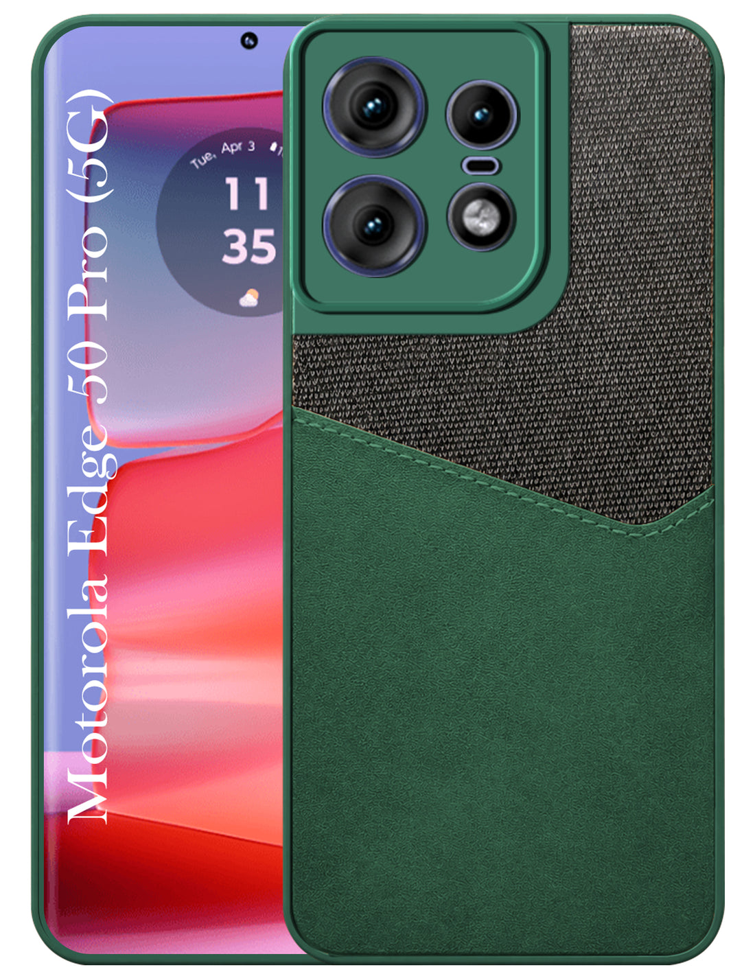 For Motorola Moto Edge 50 Pro Back Cover Case (Dual PU Leather Stitch | Professional Minimalist | Soft and Flexible)
