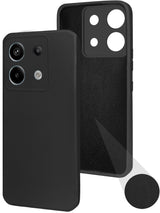For Poco X6 5G Back Cover Case ( Matte Finish Silicone with Inside Fiber cloth)