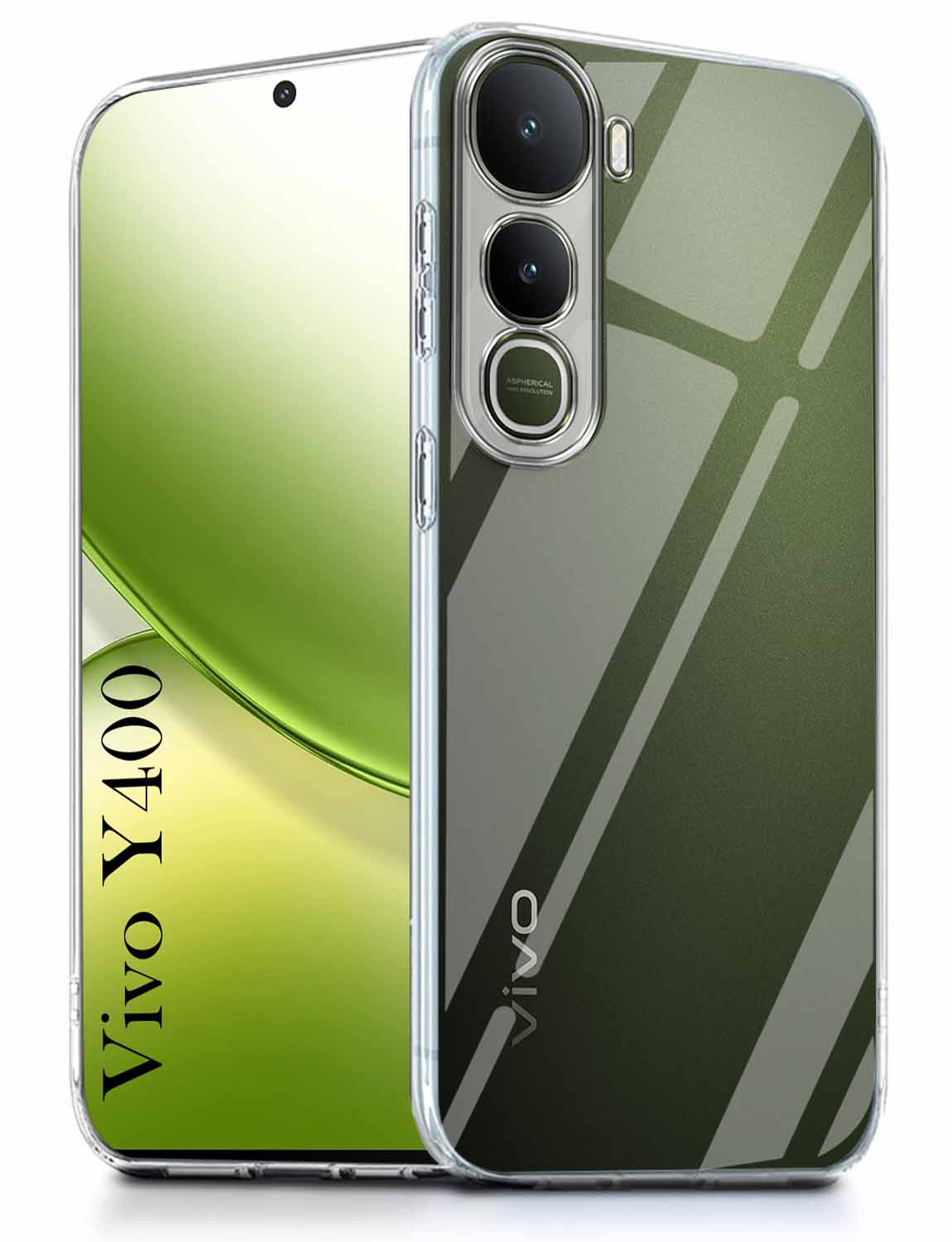 For Vivo Y400 Back Cover Case Silicone (Clear Shockproof Case with Camera Protection | Soft and Flexible | Transparent)