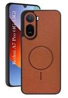 For Redmi A7 Pro (4G | 5G) Back Cover Case PU Leather (Texture Grip Design | Professional Minimalist | Camera Protection | Soft and Flexible)