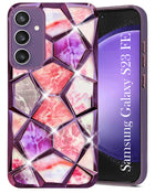 For Samsung Galaxy S23 FE 5G Back Cover Case ( Dual Design Glitter Sparkle and Detachable Diamond Print Case | Soft and Flexible)