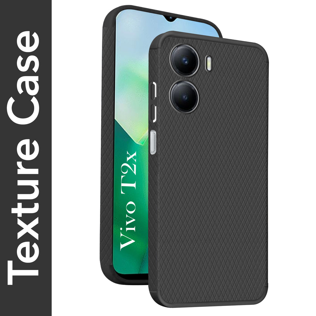 For Vivo T2x Back Cover Case (Liquid Silicone | Side Grip | Camera Protection)