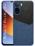 For Redmi A7 Pro (4G | 5G) Back Cover Case (Dual PU Leather Stitch | Professional Minimalist | Soft and Flexible)