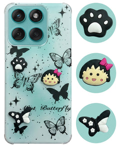 For Motorola Moto Edge 60 Fusion Back Cover Case (3D Cute Cartoons | Hard Back Side Soft | Matte Premium Finish | HD Printing)