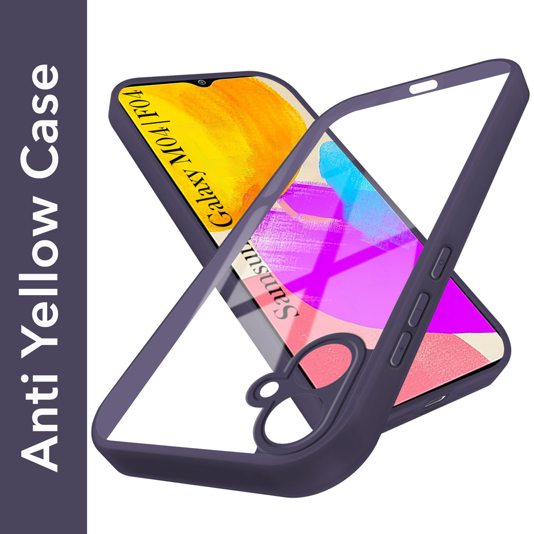 For Samsung Galaxy M04 | F04 Back Cover Case Ultra-Hybrid (Lifetime Anti Yellow | Anti Scratch | Crystal Clear Shockproof)
