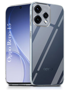 For Oppo Reno15 5G | Oppo Reno 15 5GSilicone Back Cover Case  (Clear Shockproof Case with Camera Protection | Soft and Flexible | Transparent)