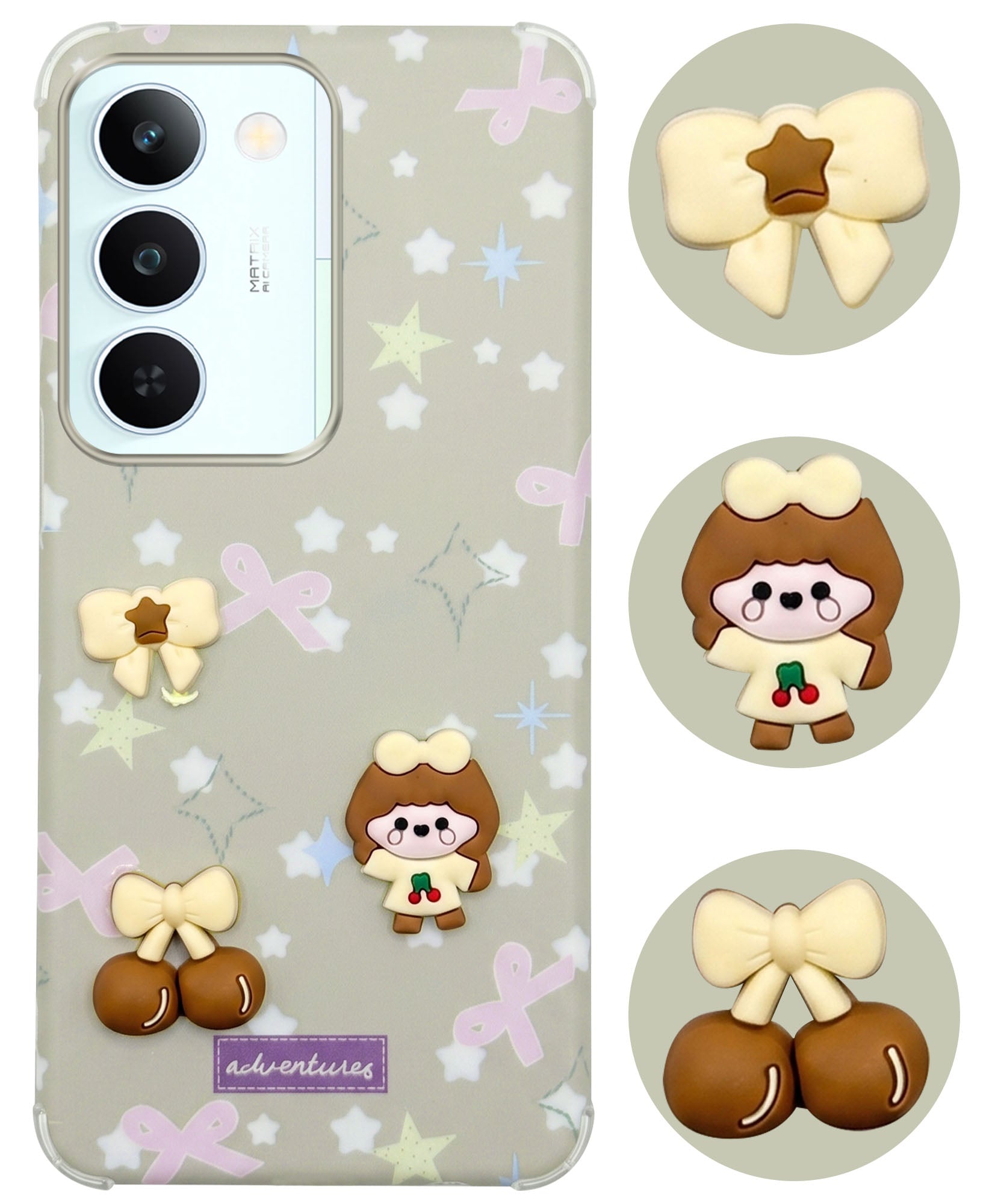 For Realme P4 Lite 5G | Realme Narzo 100 Lite 5G Back Cover Case (3D Cute Cartoons | Hard Back Side Soft | Matte Premium Finish | HD Printing)