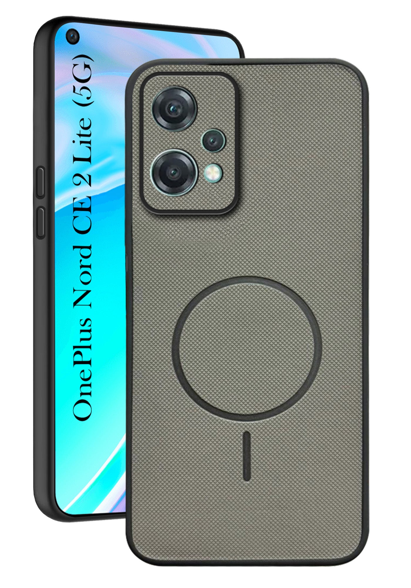 For OnePlus Nord CE 2 Lite 5G Back Cover Case PU Leather (Texture Grip Design | Professional Minimalist | Camera Protection | Soft and Flexible)