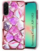 For Samsung Galaxy A26 5G Back Cover Case ( Dual Design Glitter Sparkle and Detachable Diamond Print Case | Soft and Flexible)