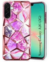 For Samsung Galaxy A26 5G Back Cover Case ( Dual Design Glitter Sparkle and Detachable Diamond Print Case | Soft and Flexible)