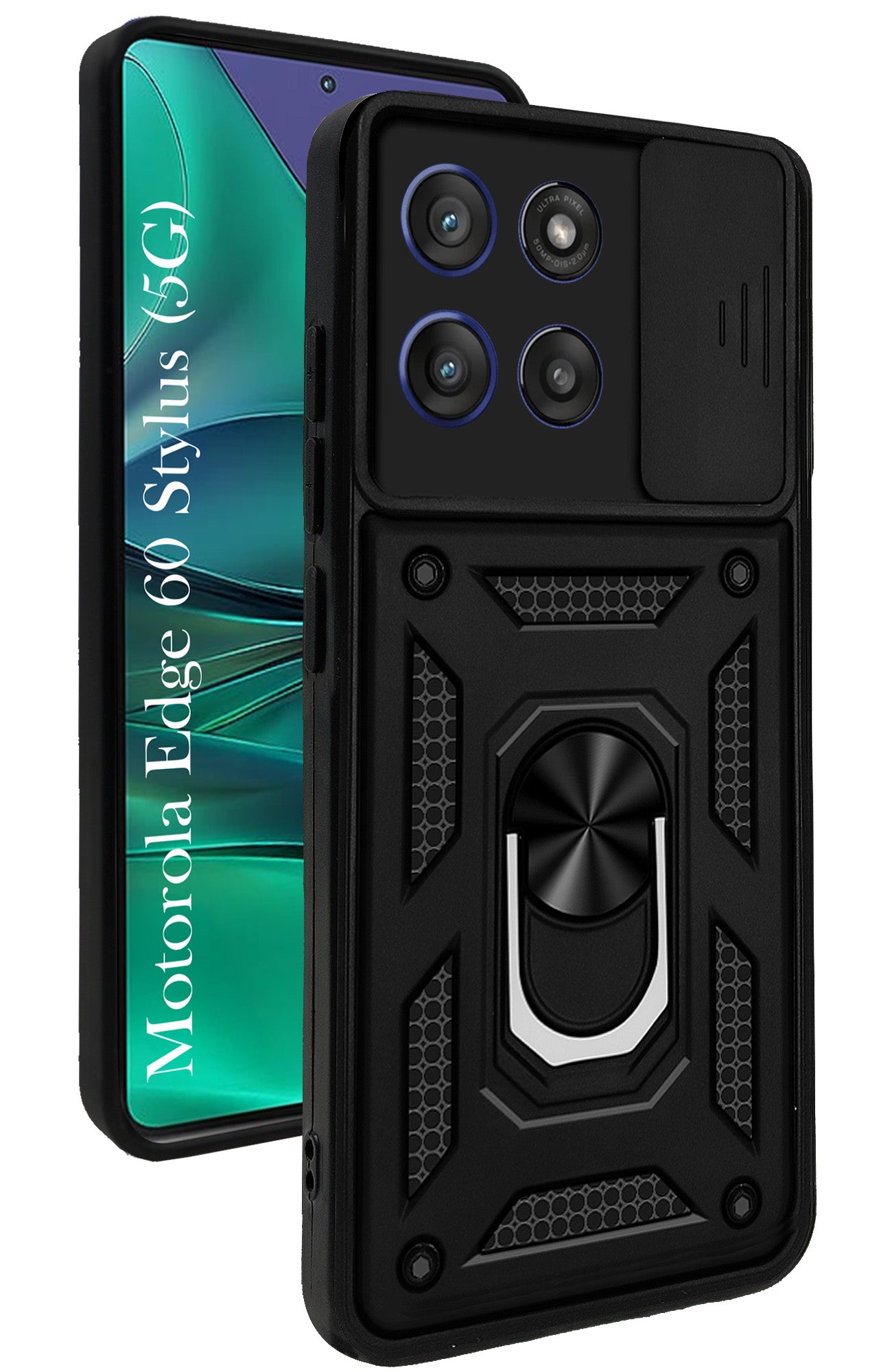 For Motorola Moto Edge 60 Stylus Back Cover Case (Hybrid Dual Armor Polycarbonate)