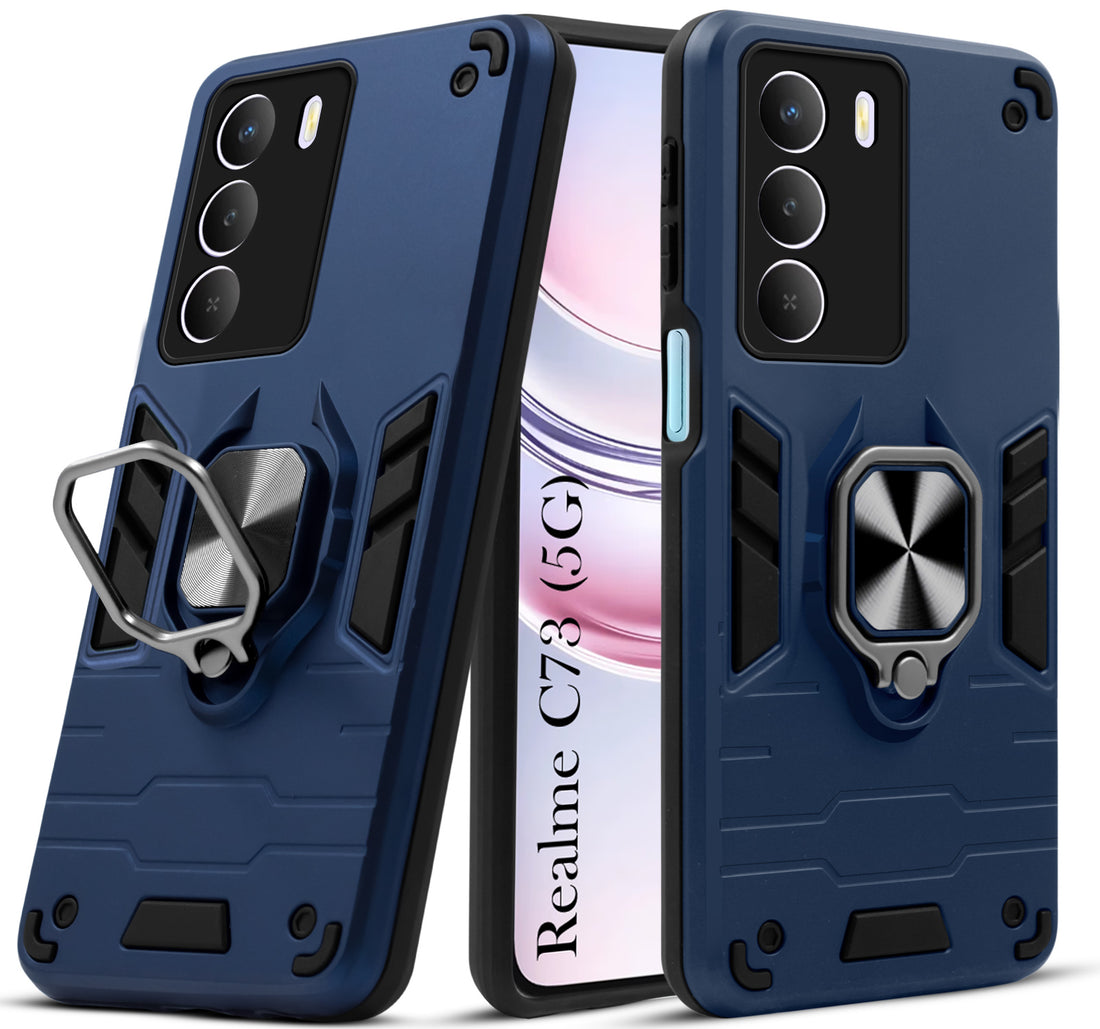 For Realme C73 Back Cover Case (Shockproof Polycarbonate Dual Layer Hybrid Armor)