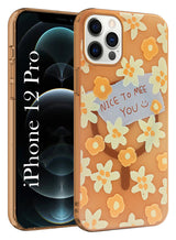 For Apple iPhone 12 Pro  Back Cover Case  (Cute Floral Design | Flower Print for Girls | MagSafe Compatible Wireless Charging)