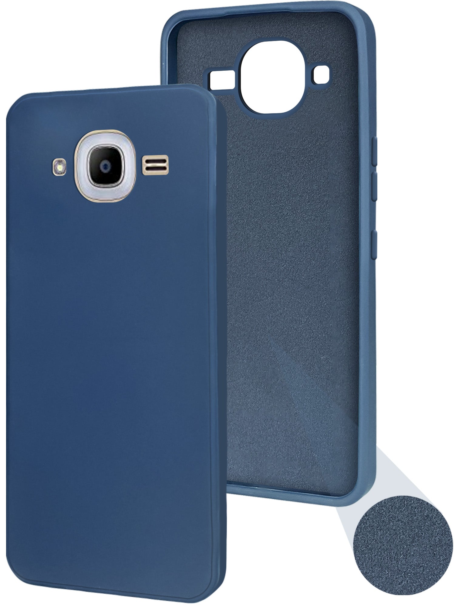 For Samsung Galaxy J2 Pro Back Cover Case  (Inside Fiber Cloth | Smooth Matte Finish | Elegant Professional Look |Black)