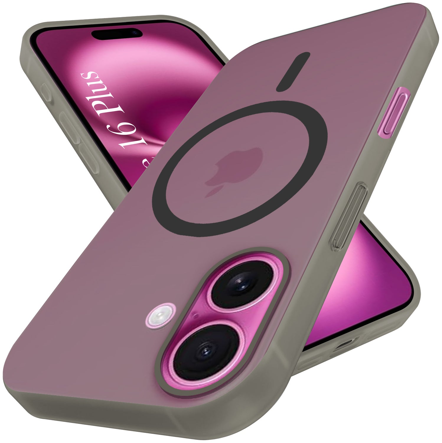For Apple iPhone 16 Plus Back Cover Case (Frosted Matte Feel | MagSafe Compatible Wireless Charging | Polycarbonate Material)