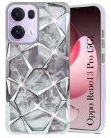 For Oppo Reno13 Pro 5G | Oppo Reno 13 Pro 5G  Back Cover Case Girls (Dual Design Glitter Sparkle and Detachable Diamond Print Case | Soft and Flexible)