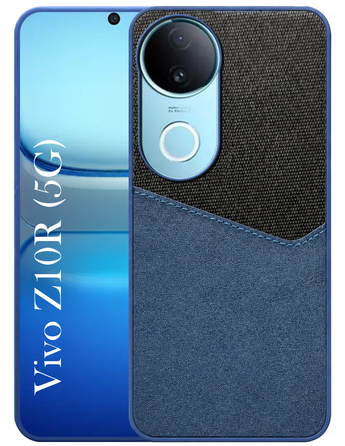 For Vivo iQOO Z10R Back Cover Case (Dual PU Leather Stitch | Professional Minimalist | Soft and Flexible)