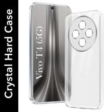 For Vivo T4 Back Cover Case (Hybrid Crystal panel with Side Soft PU | Camera Protection | HD Clear Shockproof)