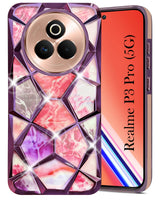 For Realme P3 Pro Back Cover Case (Dual Design Glitter Sparkle and Detachable Diamond Print Case | Soft and Flexible)