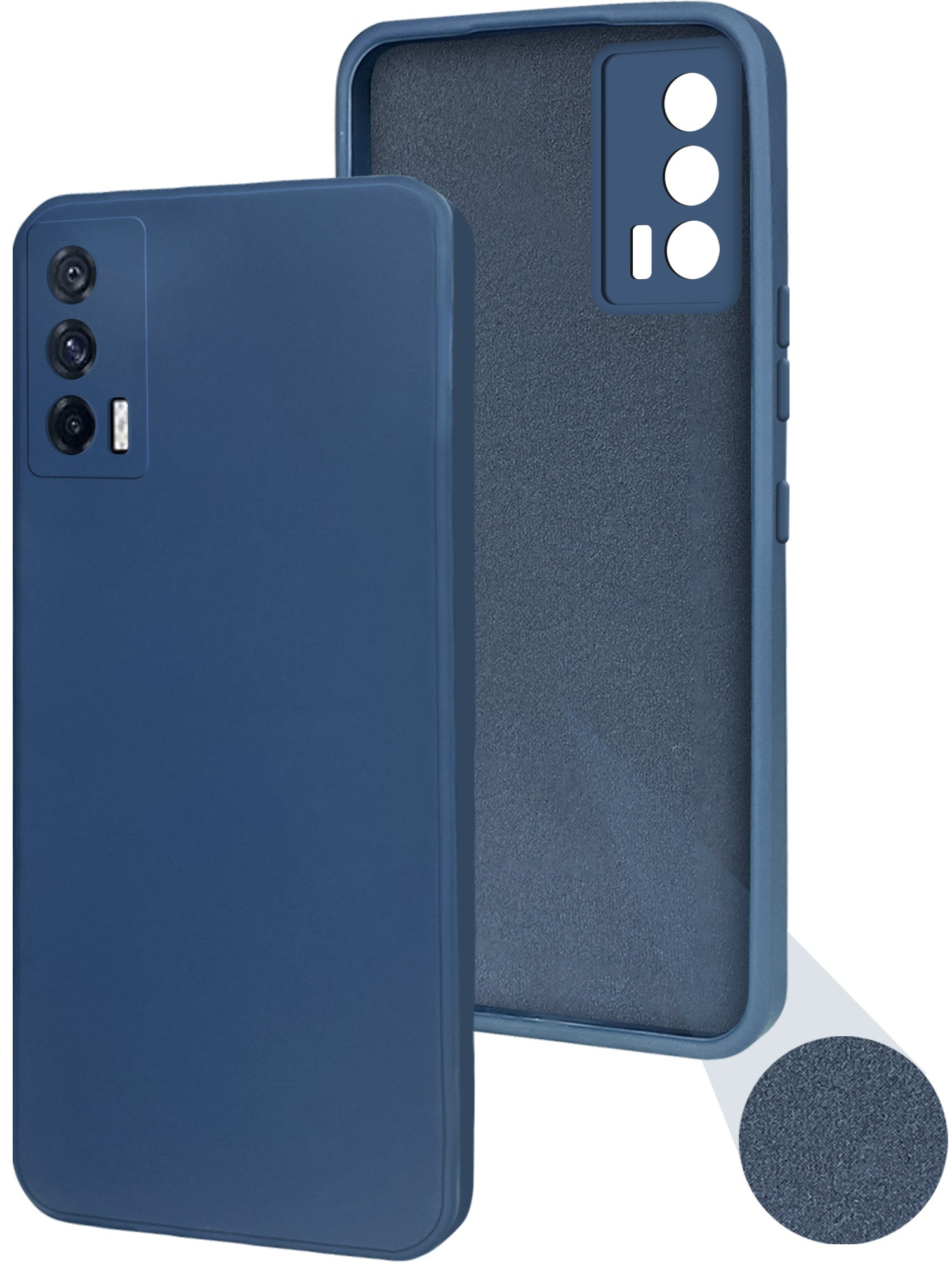 For Vivo iQOO 7 5G Back Cover Case (Matte Finish Silicone with Inside Fiber cloth)