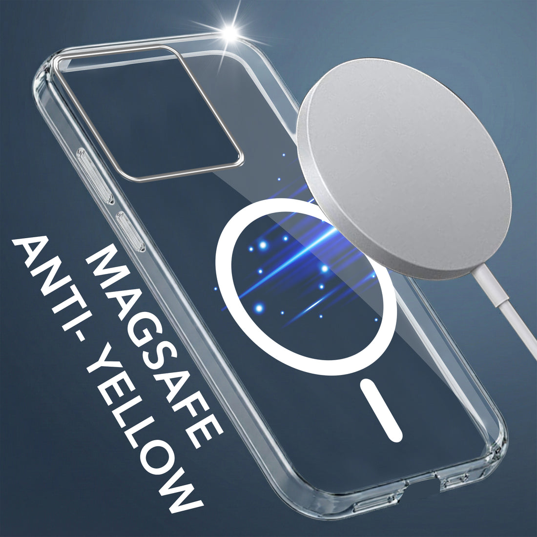 For Motorola Moto Edge 60 Stylus Back Cover Case Lifetime Anti-Yellow MagSafe Compatible Clear (Sleek Hard Crystal | Shockproof and Camera Protection)