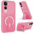 For Vivo Y400 Back Case Cover Metallic (Hybrid Armor Kickstand | MagSafe Compatible | Camera Protection Shockproof)