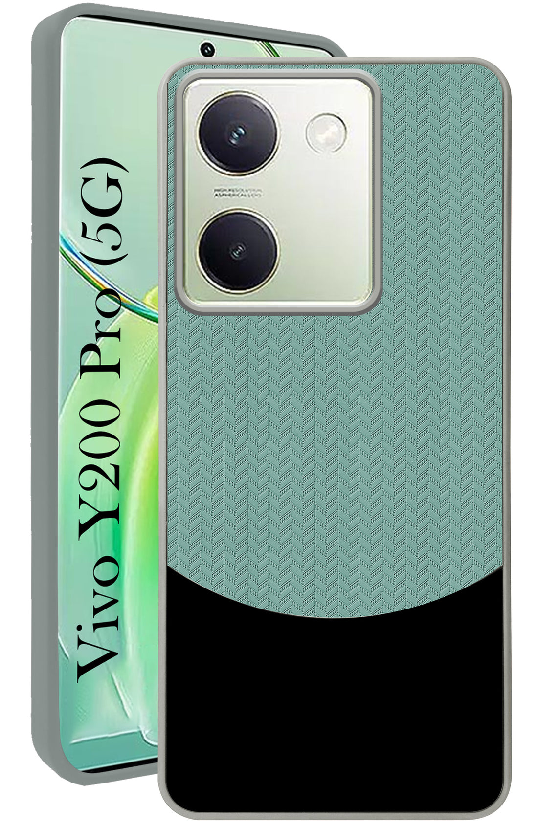 For Vivo Y200 Pro Back Cover Case (Elegant PU Leather Finish | Premium Minimalist Professional | Camera Protection Bump)