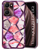 For Vivo iQOO Z9 Lite 5G Back Cover Case (Dual Design Glitter Sparkle and Detachable Diamond Print Case | Soft and Flexible)