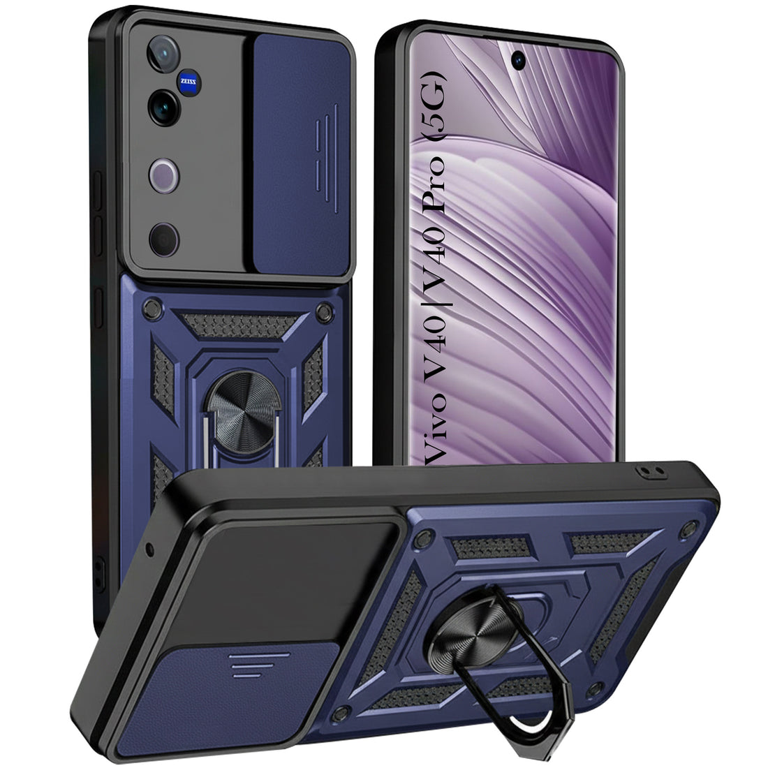 For Vivo V40 | Vivo V40 Pro 5G Back Cover Case (Hybrid Dual Armor Polycarbonate)