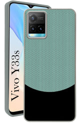 For Vivo Y33s Back Cover Case (Elegant PU Leather Finish | Premium Minimalist Professional | Camera Protection Bump)