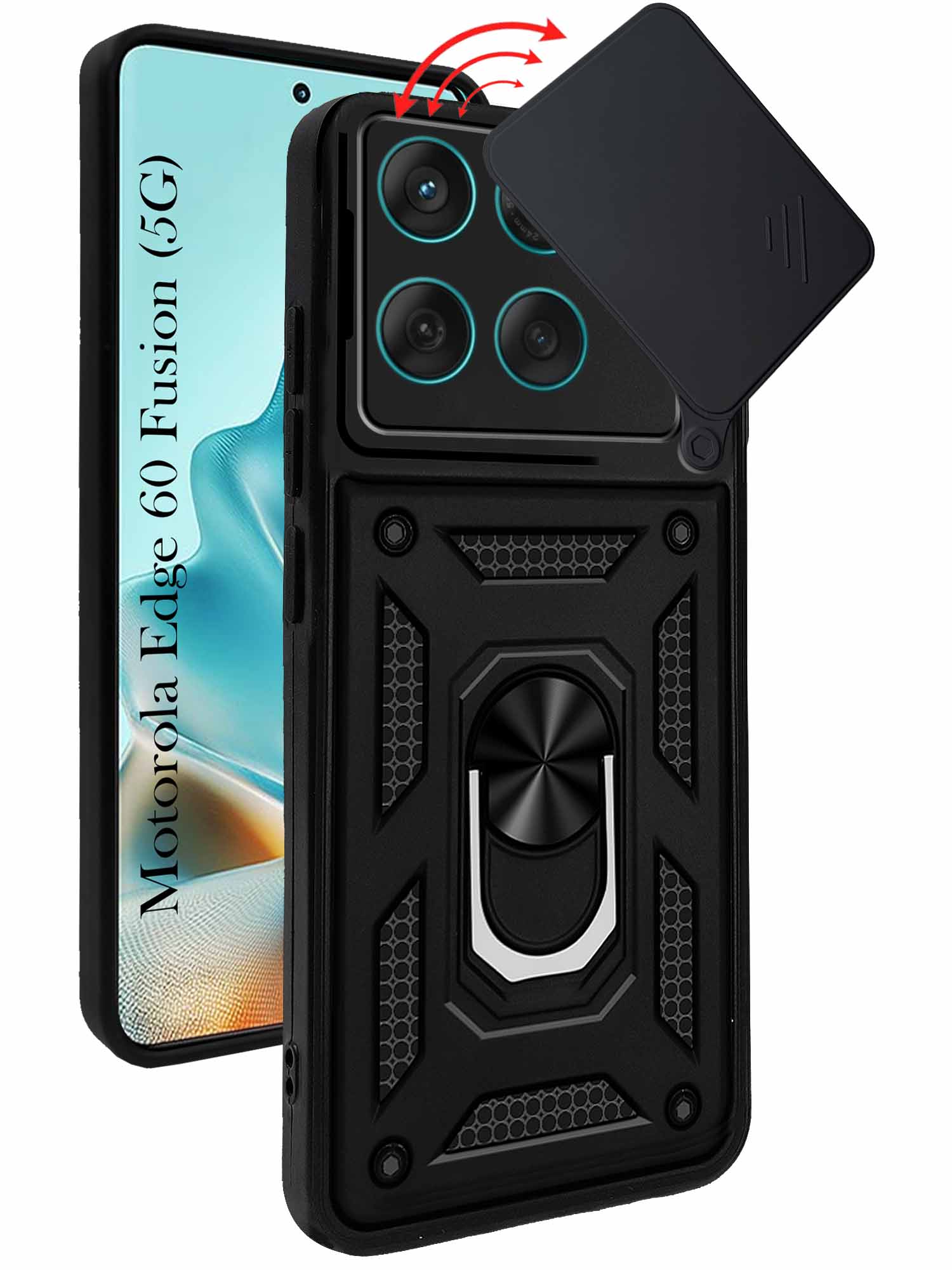 For Motorola Moto Edge 60 Fusion Back Cover Case (Hybrid Dual Armor Polycarbonate)