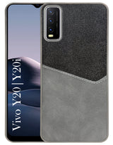 For Vivo Y20 | Y20i Back Cover Case (Dual PU Leather Stitch | Professional Minimalist | Soft and Flexible)