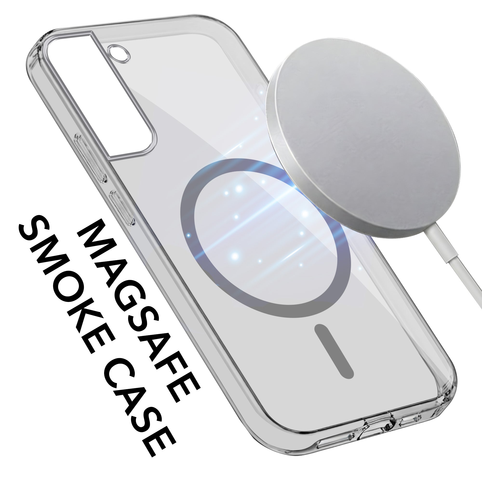 For Samsung Galaxy S22 5G Back Cover Case Lifetime Anti-Yellow MagSafe Compatible Clear(Sleek Hard Crystal | Shockproof and Camera Protection)