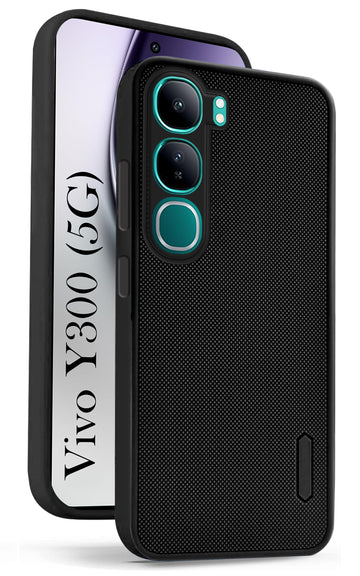 For Vivo Y300 Back Cover Case (Textured Grip Design | Micro-Fiber Cloth Inside | Slim and Light Weight | Soft Touch and Feel | )