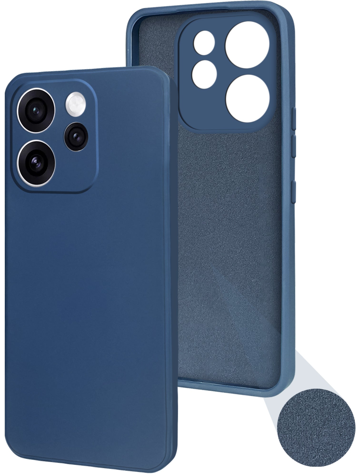 For Oppo Reno15 Pro Mini 5G | Oppo Reno 15 Pro Mini 5G Back Cover Case (Matte Finish Silicone with Inside Fiber cloth)