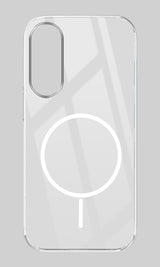 For Samsung Galaxy S25 Edge Back Cover Case (Crystal Clear Case | MagSafe Wireless Charging Support | Hard Anti Yellow | Camera Protection Bump)