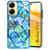 For Realme C55 Back Cover Case 3D Silicon Compatible (Dual Design Glitter Sparkle and Detachable Diamond Print Case | Soft and Flexible)