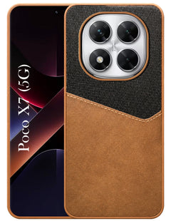 For Xiaomi Poco X7 Back Cover Case (Dual PU Leather Stitch | Professional Minimalist | Soft and Flexible)