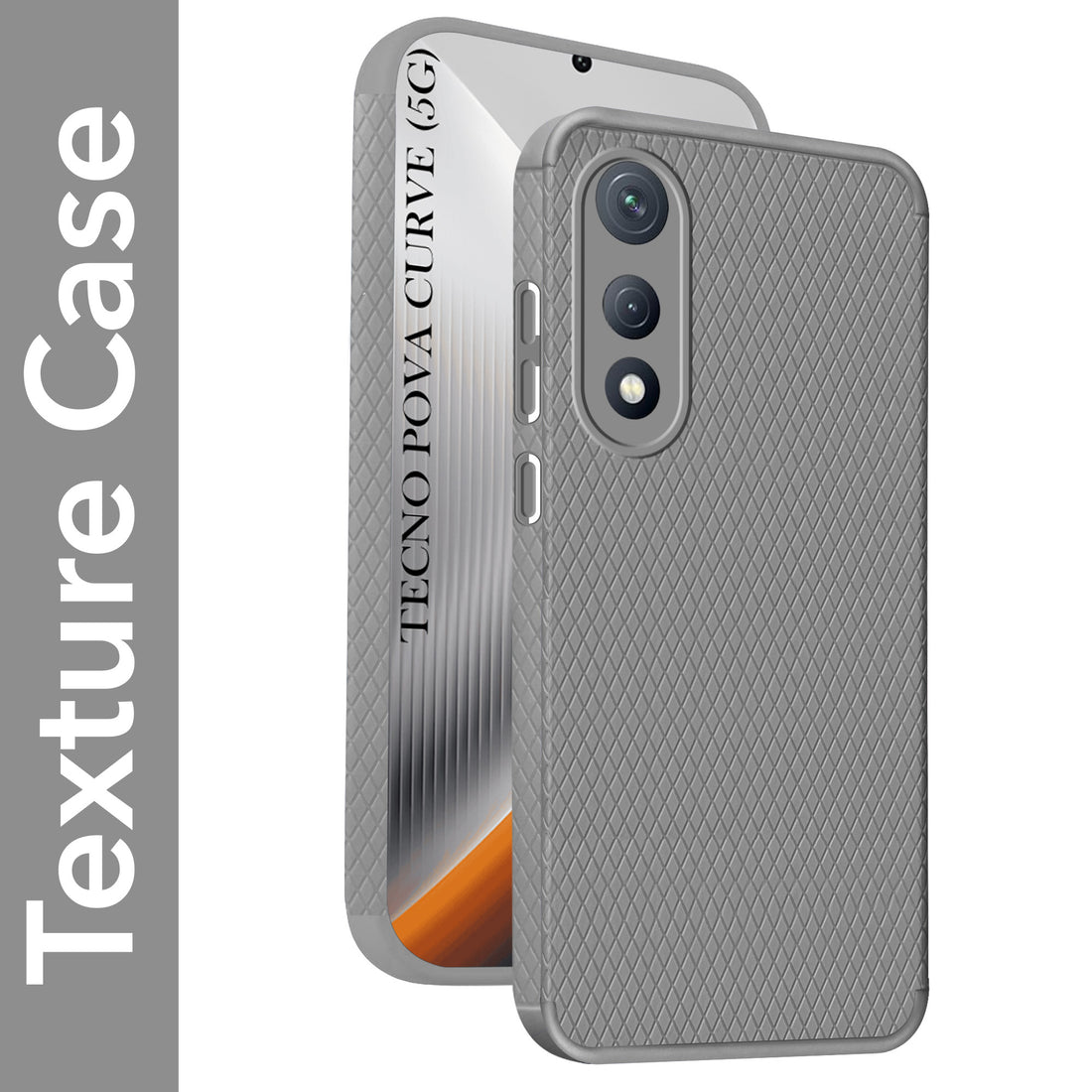 For Tecno Pova Curve Back Cover Case Liquid Silicone (Camera Protection | Side Grip Texture | Soft and Flexible)
