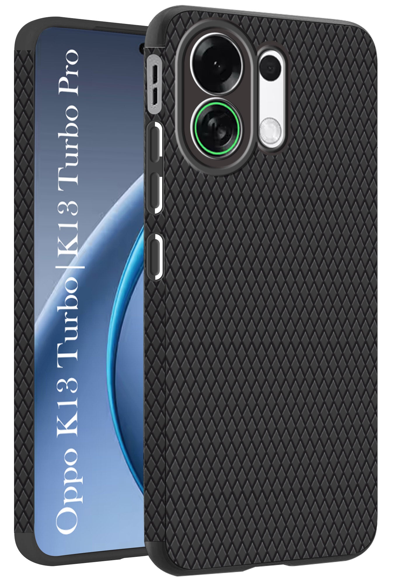 For Oppo K13 Turbo | Oppo K13 Turbo Pro Back Cover Case (Camera Protection | Side Grip Texture | Soft and Flexible)