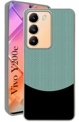 For Vivo Y200e  Back Cover Case (Elegant PU Leather Finish | Premium Minimalist Professional | Camera Protection Bump)