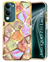 ForVivo iQOO Z10 Lite Back Cover Case Compatible With ( Dual Design Glitter Sparkle and Detachable Diamond Print Case | Soft and Flexible)