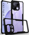 For Realme 16 Pro Hybrid Back Cover Case (Shockproof with Polycarbonate Clear Panel | Professional Black)