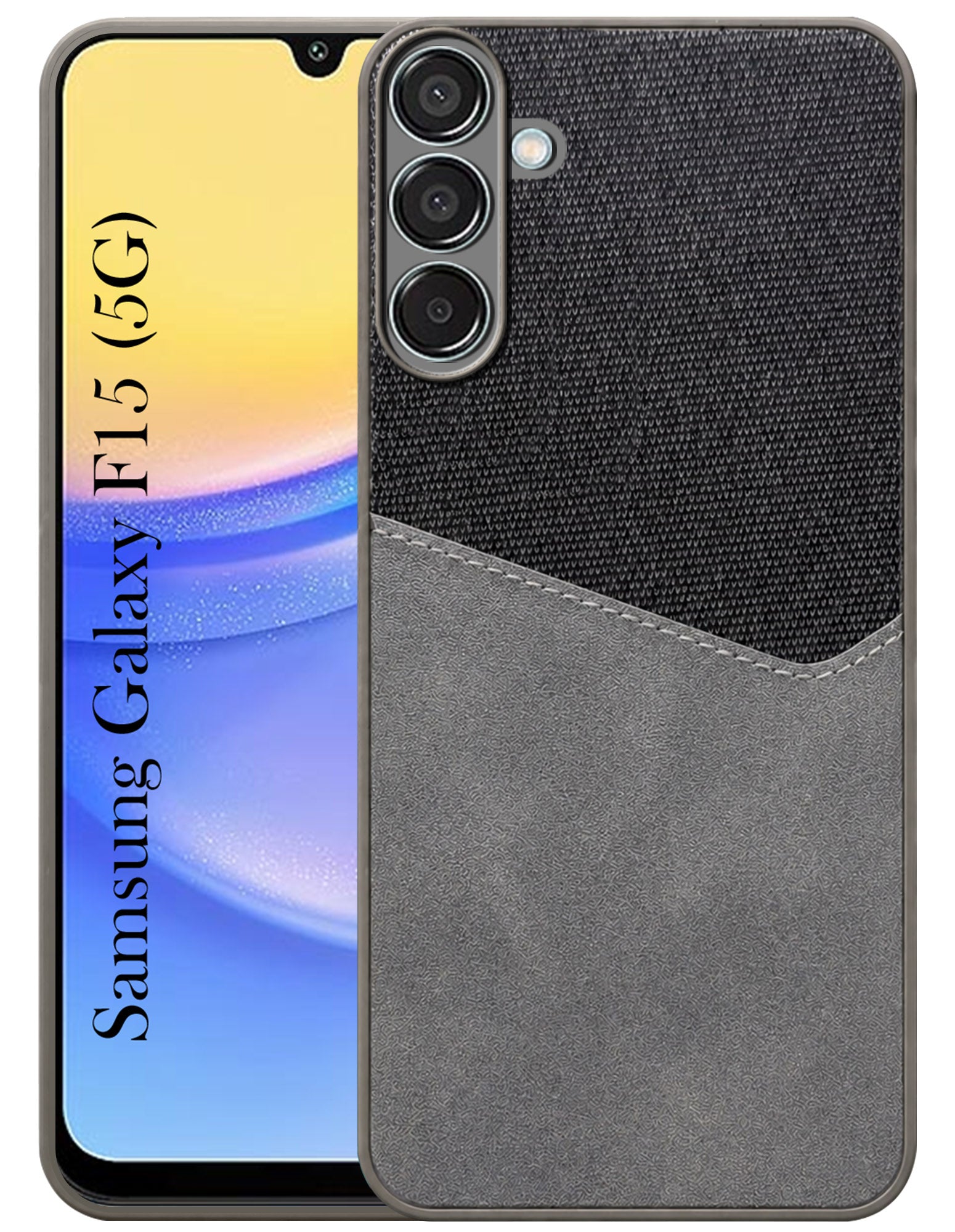 For Samsung Galaxy F15 5G Back Cover Case  (Dual PU Leather Stitch | Professional Minimalist | Soft and Flexible)