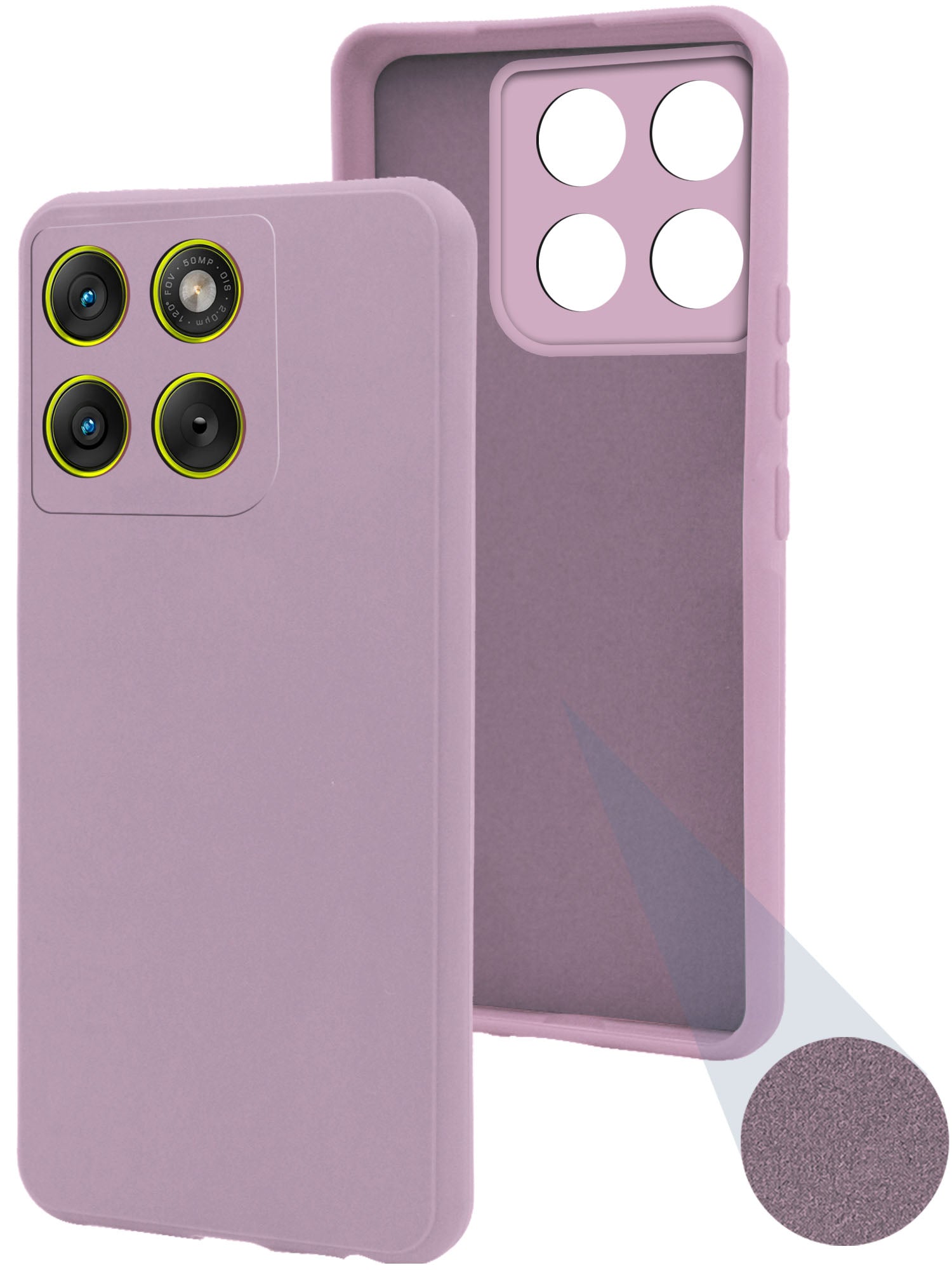 For Motorola Moto Edge 70 Back Cover Case (Matte Finish Silicone with Inside Fiber cloth)