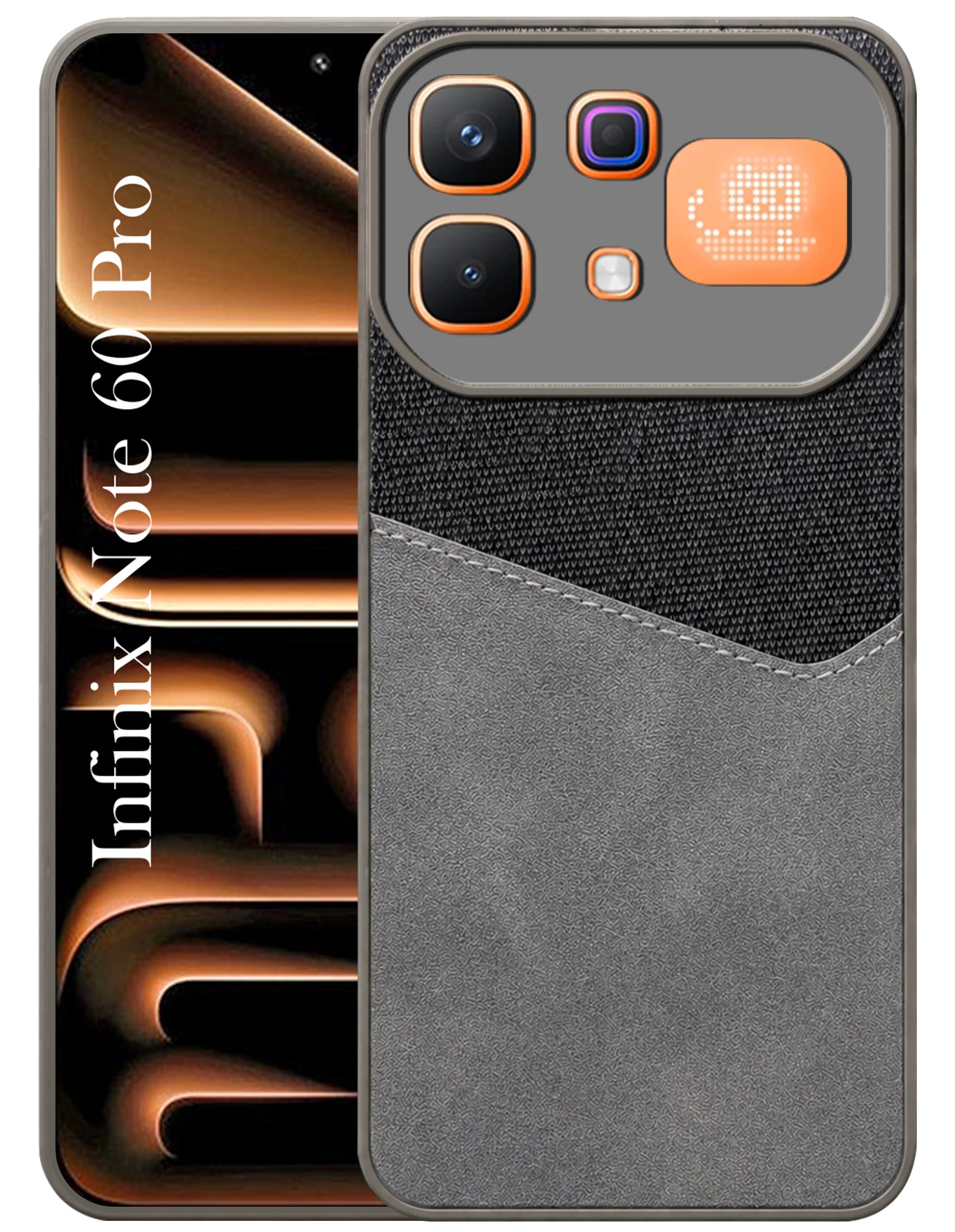 For Infinix Note 60 Pro 5G Back Cover Case (Dual PU Leather Stitch | Professional Minimalist | Soft and Flexible)