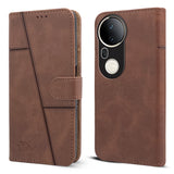 For Vivo T4 Ultra  Flip Cover Case (Stitched Leather with Magnetic Closure)