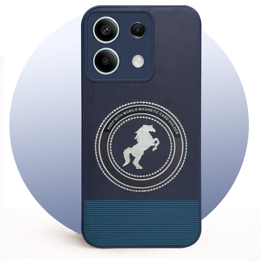 For Xiaomi Redmi Note 13 5G Back Cover Case PU Leather Finish (Professional Minimalist Texture | MagSafe Compatile | Camera Protection | Sleek Sober Formal)