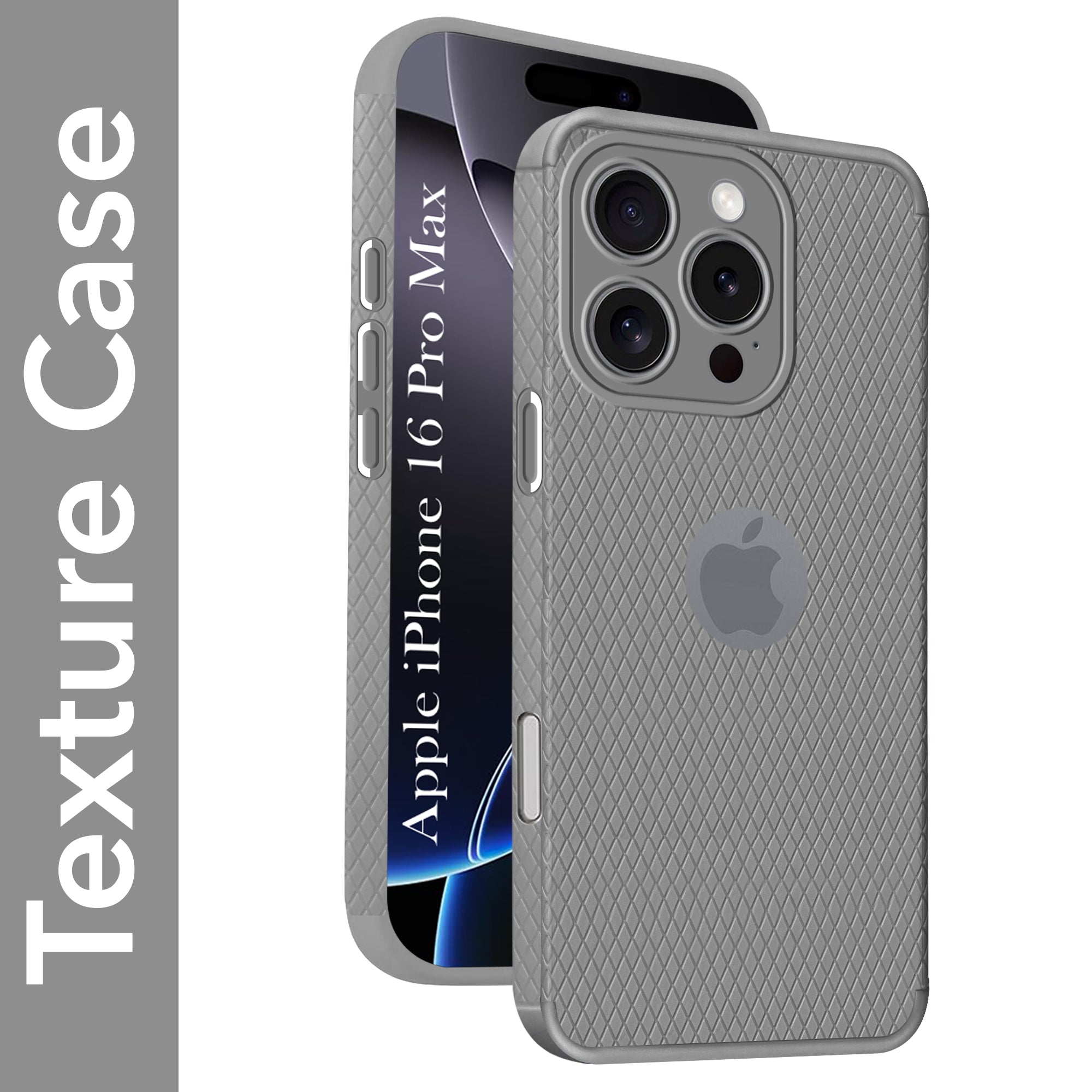 For Apple iPhone 16 Pro Max Back Cover Case (Liquid Silicone | Side Grip | Camera Protection)